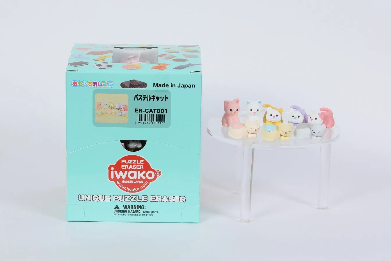 38269 IWAKO PASTEL CATS ERASERS-60