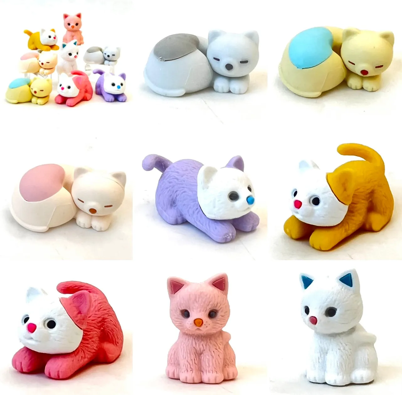 38269 IWAKO PASTEL CATS ERASERS-60