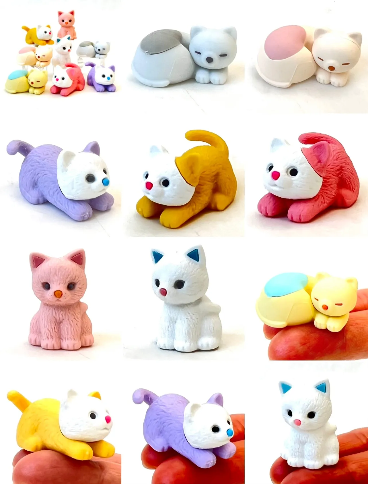 38269 IWAKO PASTEL CATS ERASERS-60
