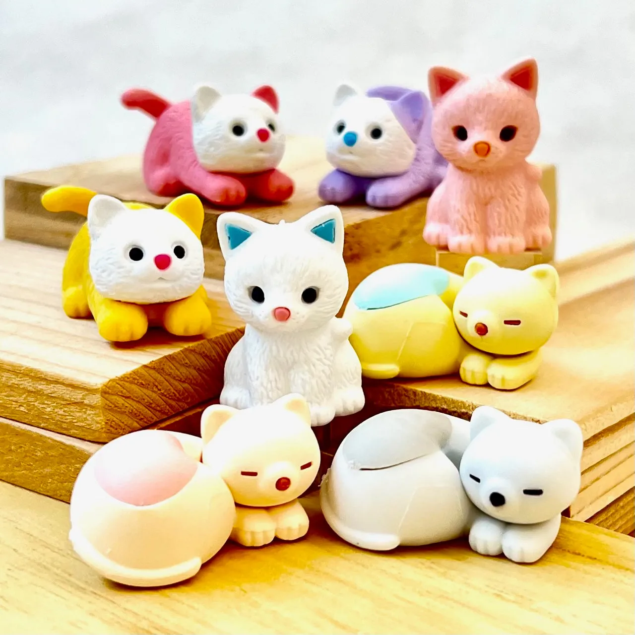 38269 IWAKO PASTEL CATS ERASERS-60