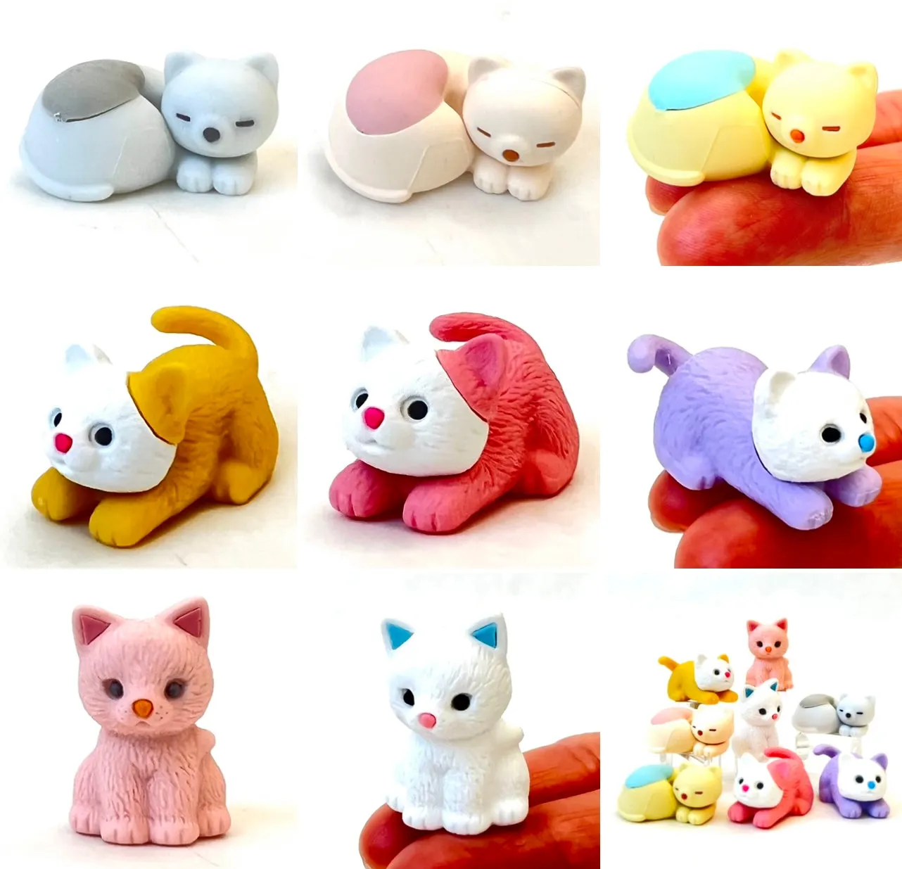 38269 IWAKO PASTEL CATS ERASERS-60