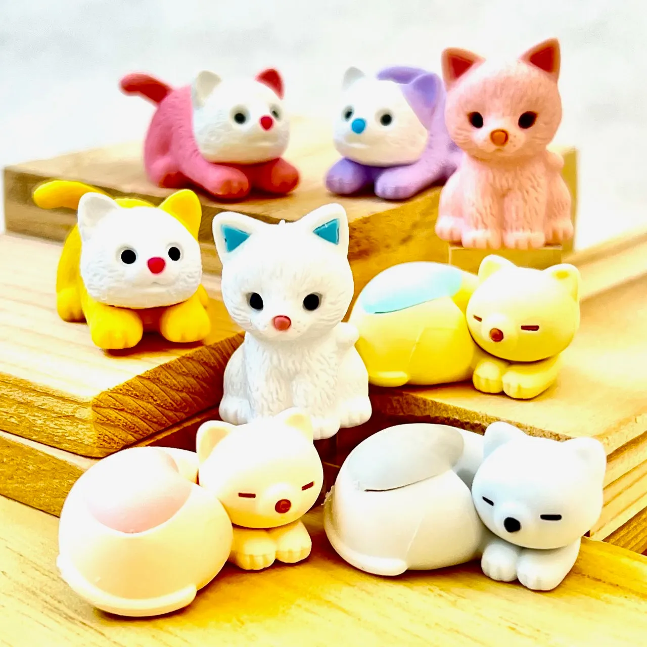 38269 IWAKO PASTEL CATS ERASERS-60