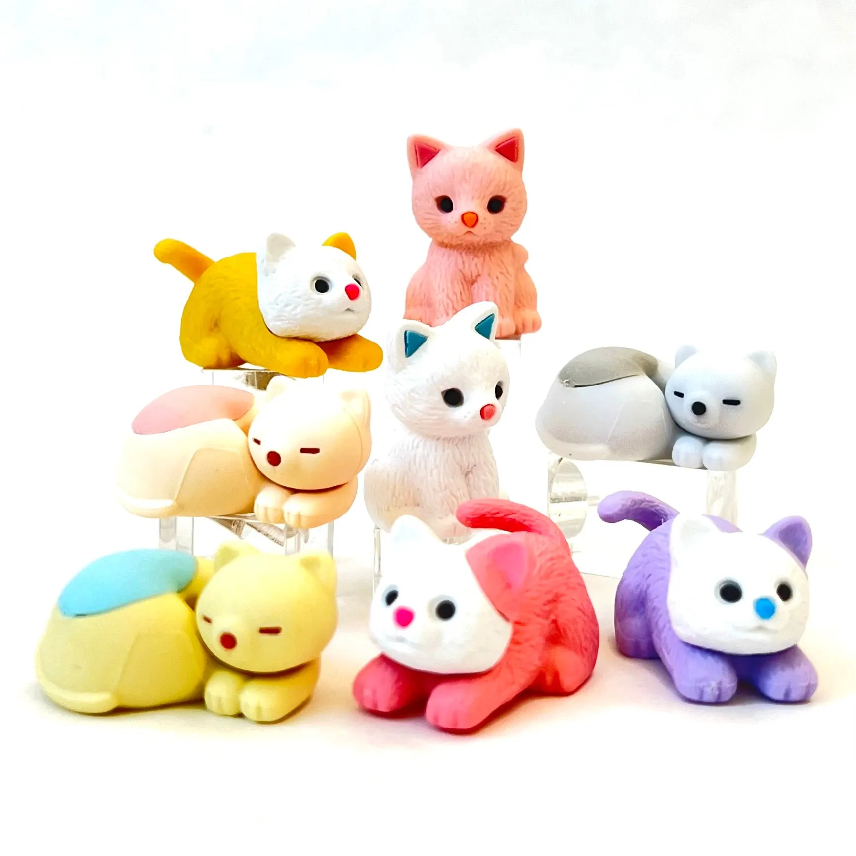 38269 IWAKO PASTEL CATS ERASERS-60