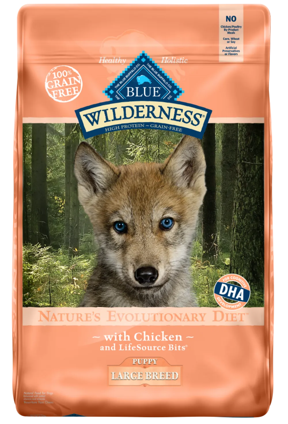 Blue Buffalo Wilderness Large Breed Puppy Grain-Free Chicken Recipe Dry Dog Food