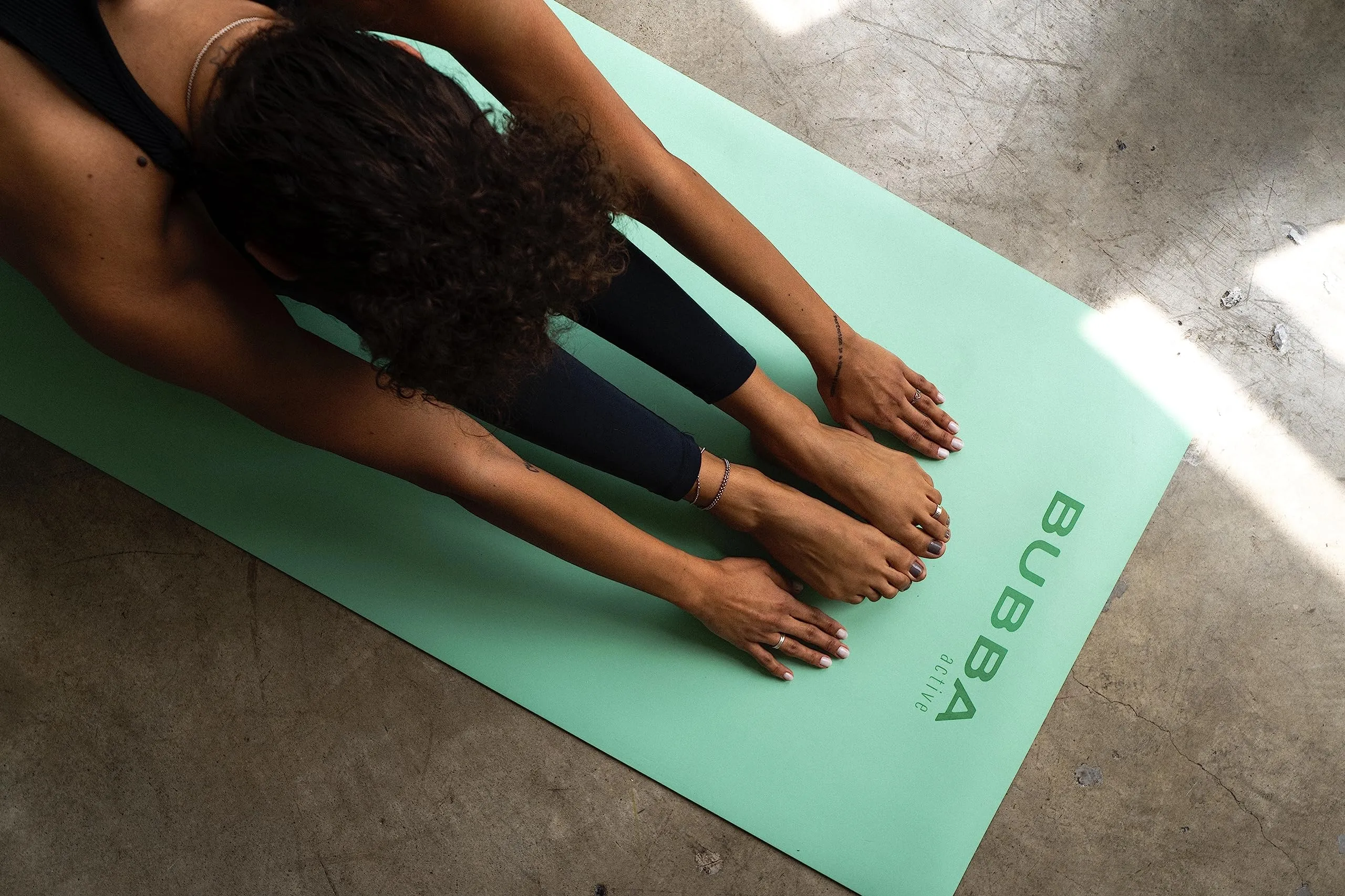 Bubba Active - Yoga Mat - Premium - Non-slip - Perfect Exercise Mat for Pilates, Yoga, Hot Yoga, and Floor Workouts - Eco-friendly – Odorless (Mint)