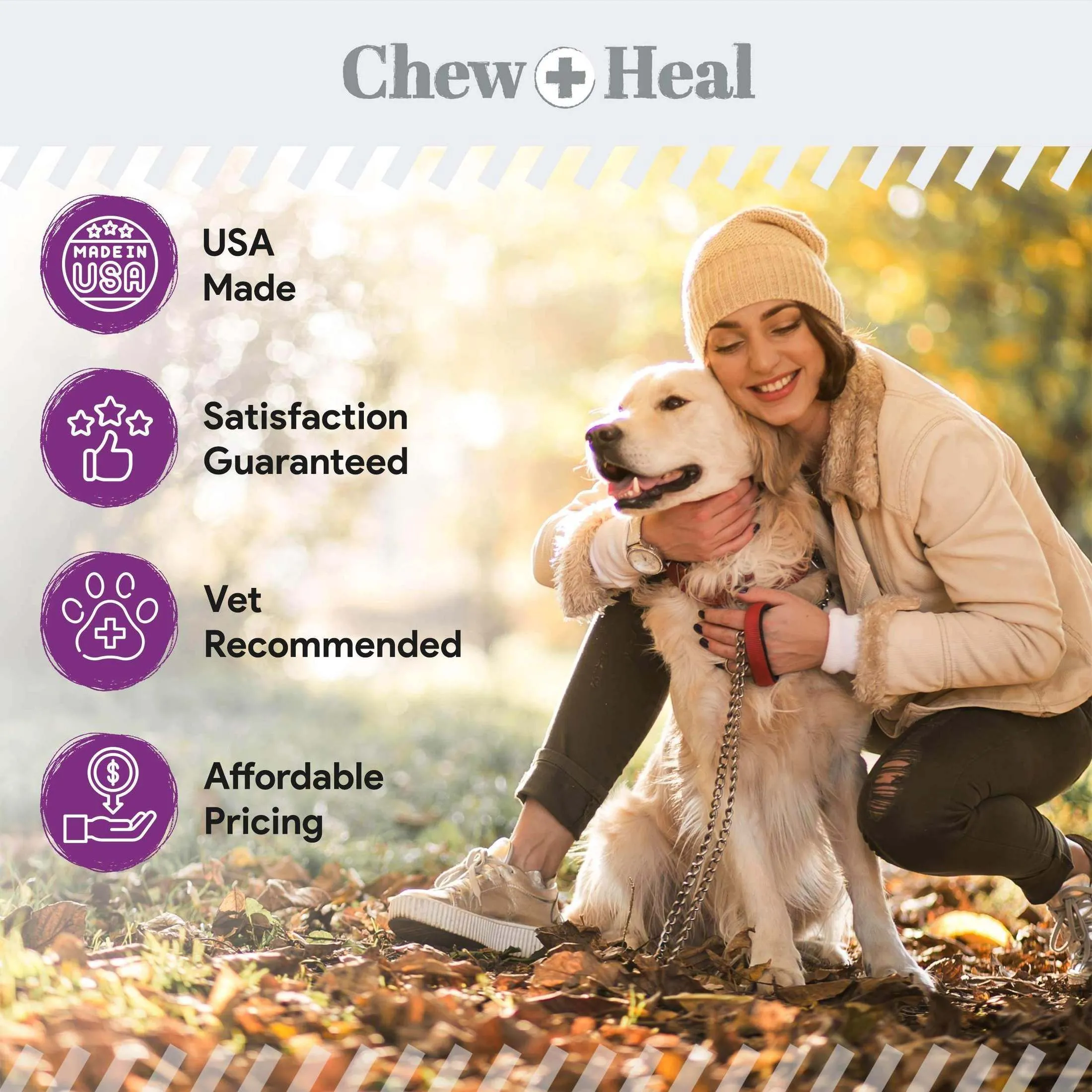 Chew   Heal No Scoot for Dogs - for Healthy Anal Gland Function
