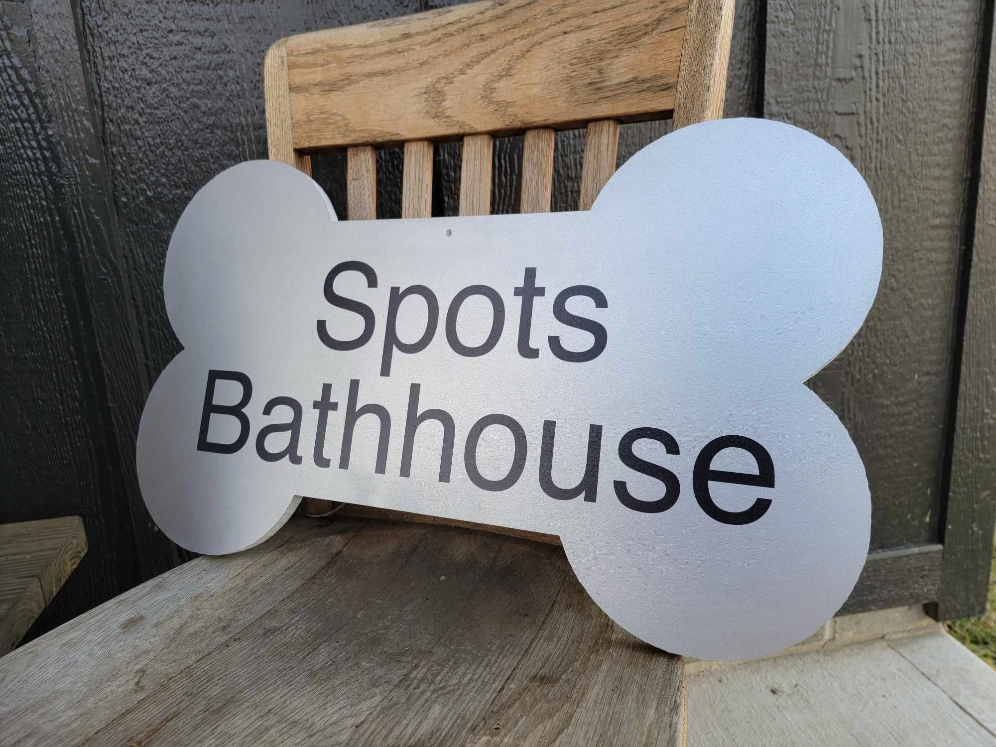 Custom Printed Sign Dog Bone Contour Weatherproof Sign pvc plastic smooth Personalized Ready for your Great for hanging or wall mounted