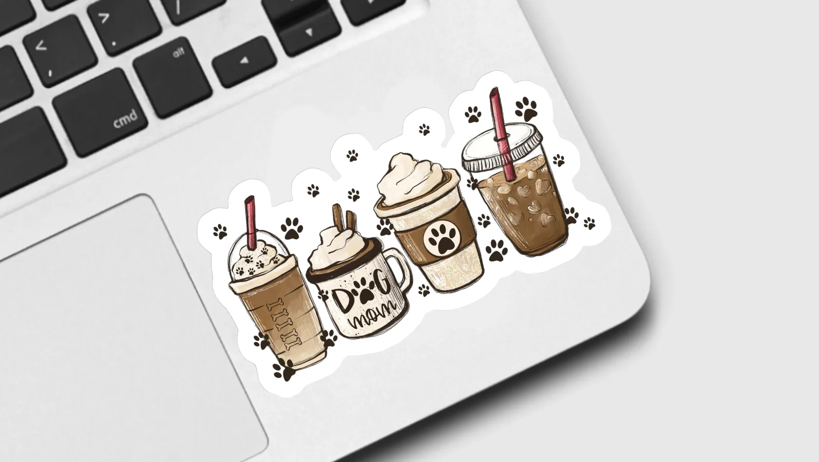 Dog Mom Coffee Lover Sticker