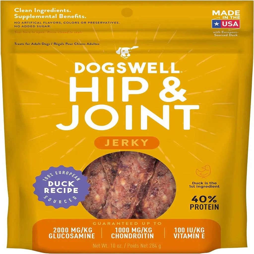 Dogswell Jerky Hip & Joint Duck Recipe Grain-Free Treats