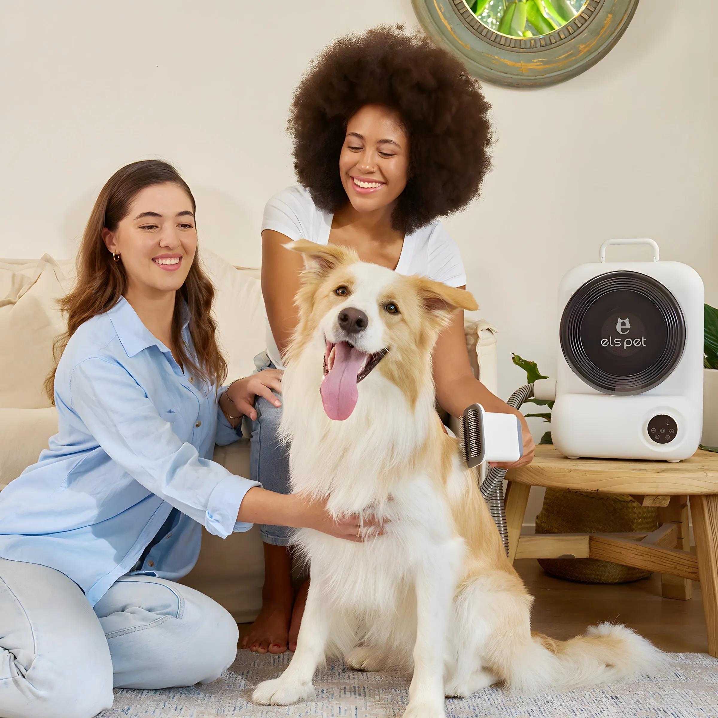 Els Pet Spaceship Self Cleaning Litter Box  Groomdora Grooming Vacuum Kit Bundle