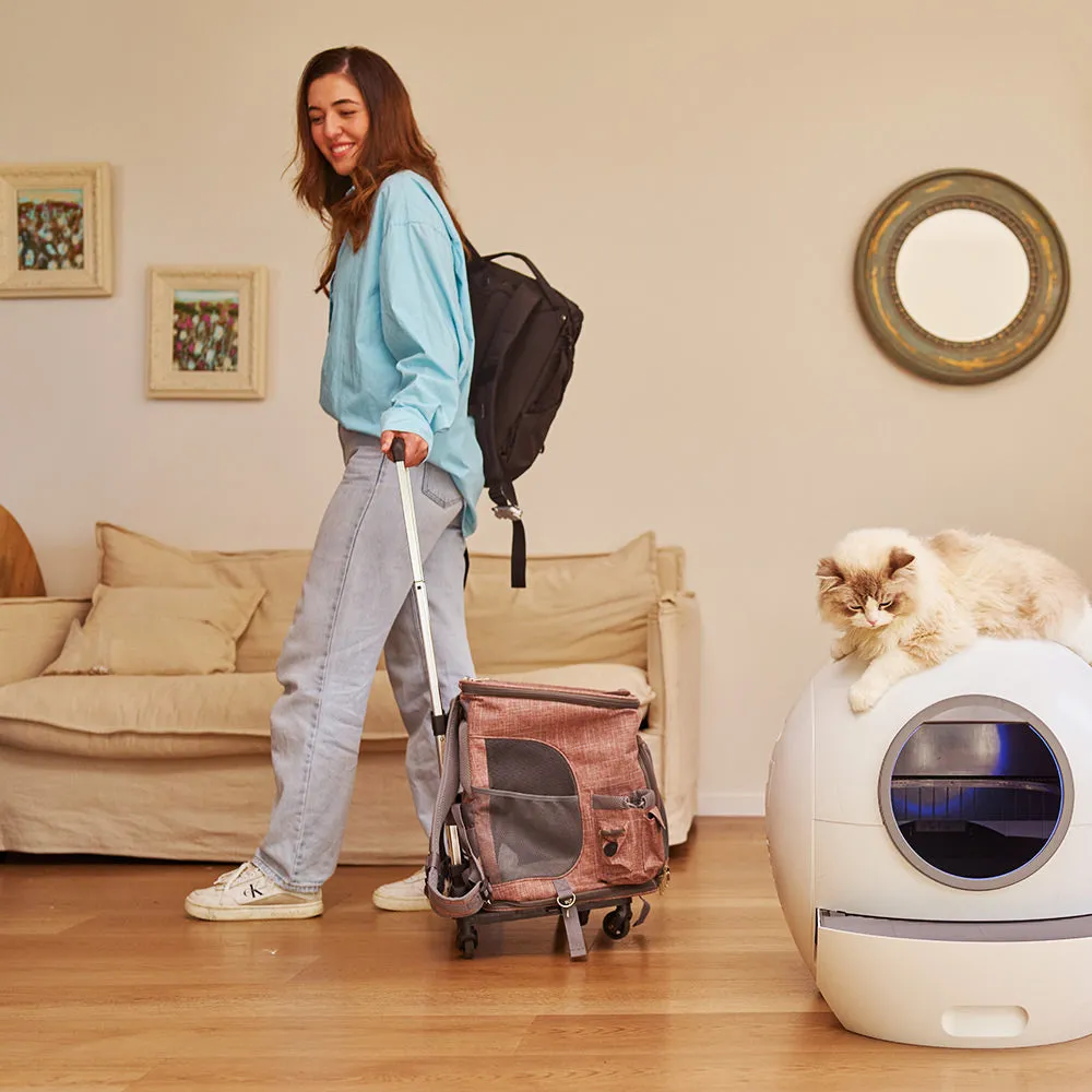 Els Pet Spaceship Self Cleaning Litter Box  Groomdora Grooming Vacuum Kit Bundle