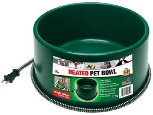 Farm Innovators P-60 1-1/2 Gallon 60W Green Heated Pet Water Bowl - Quantity of 5