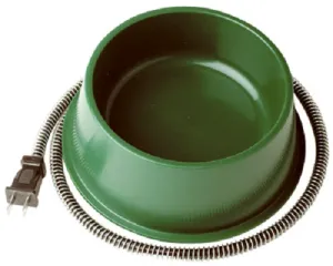 Farm Innovators QT-1 1 Quart Green Heated Pet Bowl - Quantity of 1