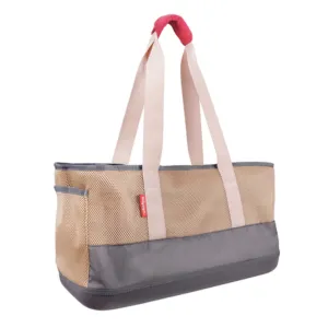 Ibiyaya Light Pet Carrier with Hardshell Base for Dachshunds & Long Pets - Khaki
