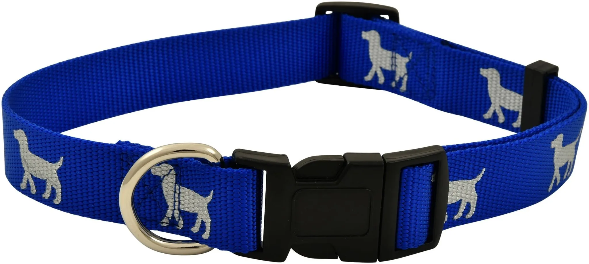 Jeffers Reflective Hound Series Adjustable Nylon Dog Collars, 5/8" W x 10-16"