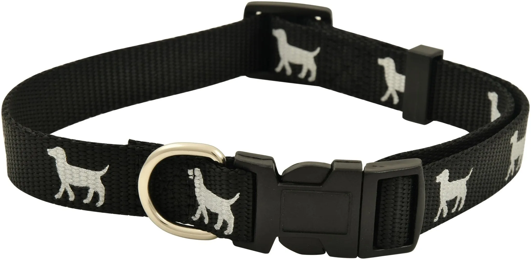 Jeffers Reflective Hound Series Adjustable Nylon Dog Collars, 5/8" W x 10-16"