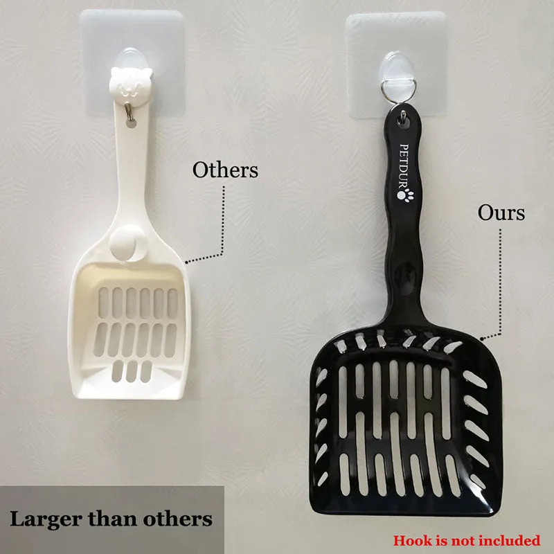 PETDURO Large Cat Litter Scoop Sifter Durable Lightweight Scooper for Fast Cleaning