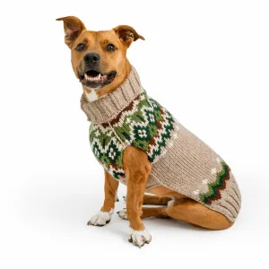 Ragg Wool Fairisle Hand Knit Wool Dog Sweater by Chilly Dog