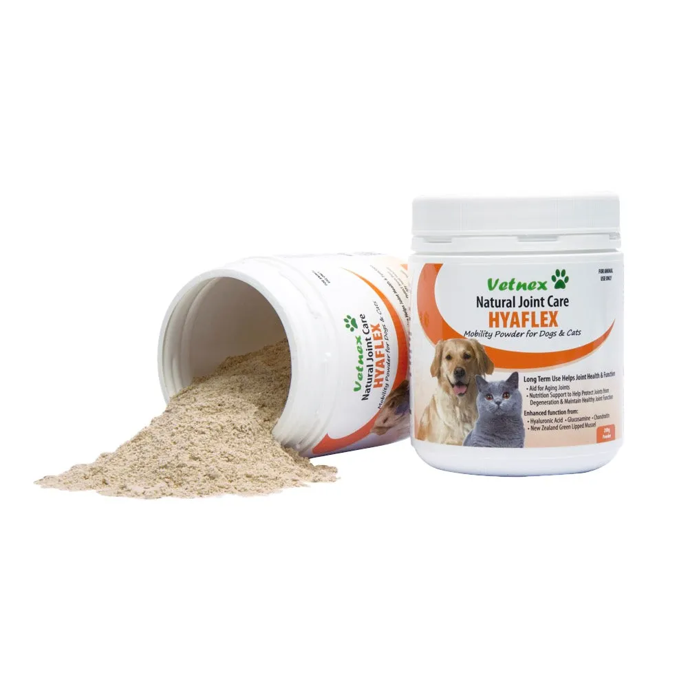 VetNex Hyaflex Mobility Powder for Dogs & Cats 200g