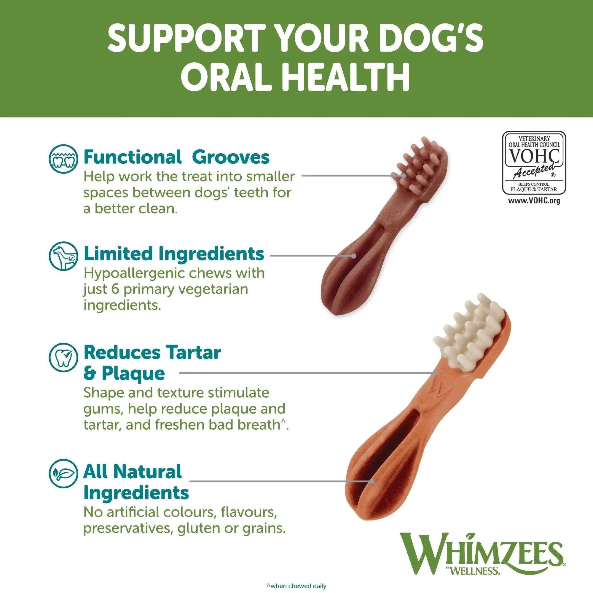 Whimzees Dog Dental Treats Variety Value Box Small 56 Pack