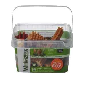 Whimzees Variety Value Box Toothbrush Large Dog Treats 14 Pack