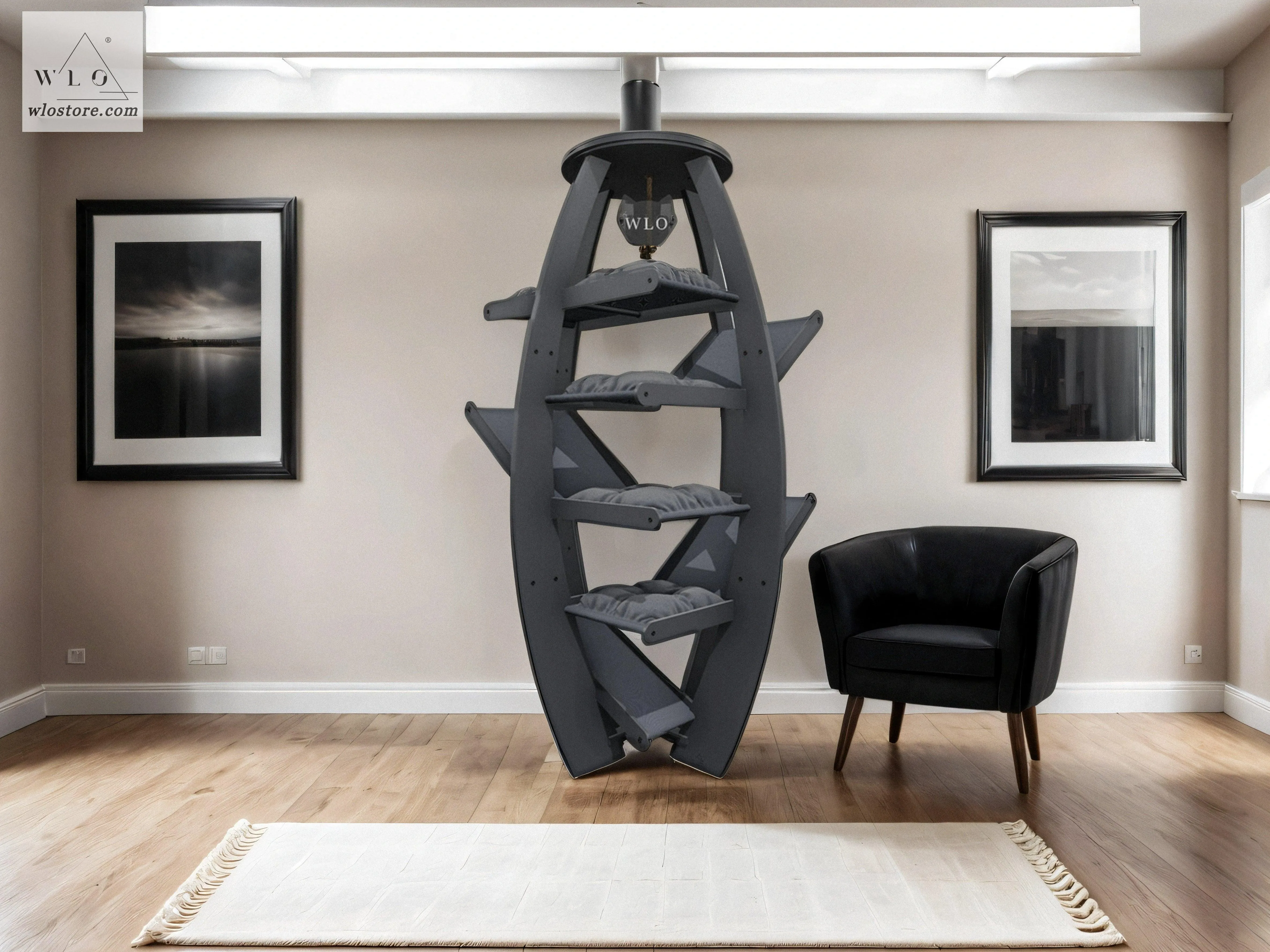 WLO® Gray Circular Modern Cat Tree