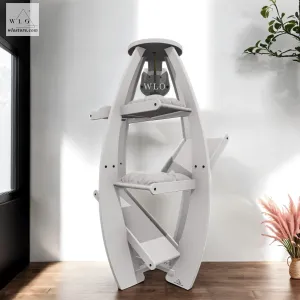 WLO® White Circular Modern Cat Tree