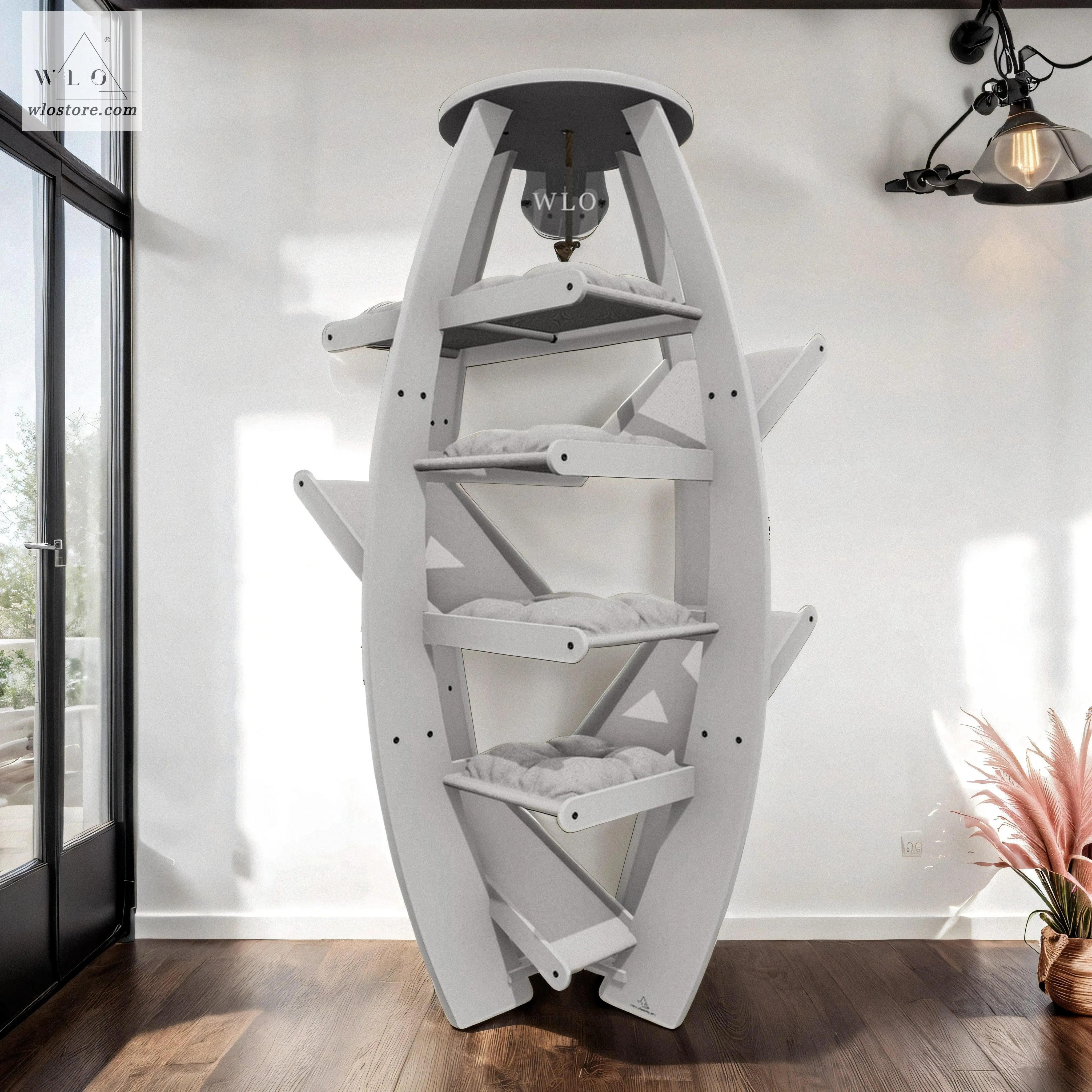 WLO® White Circular Modern Cat Tree